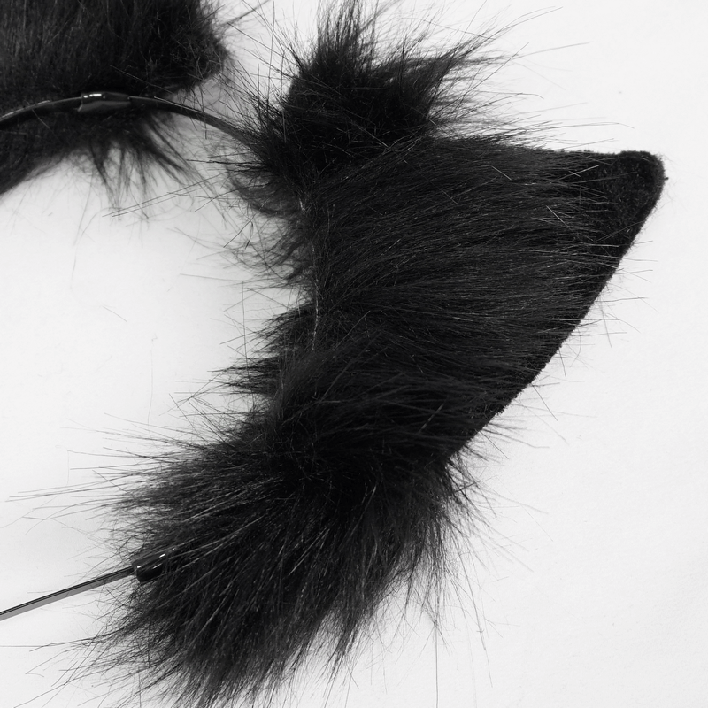 Gothic Faux Fur Cat Eears Headdress / Sexy Head Accessories for Women - HARD'N'HEAVY