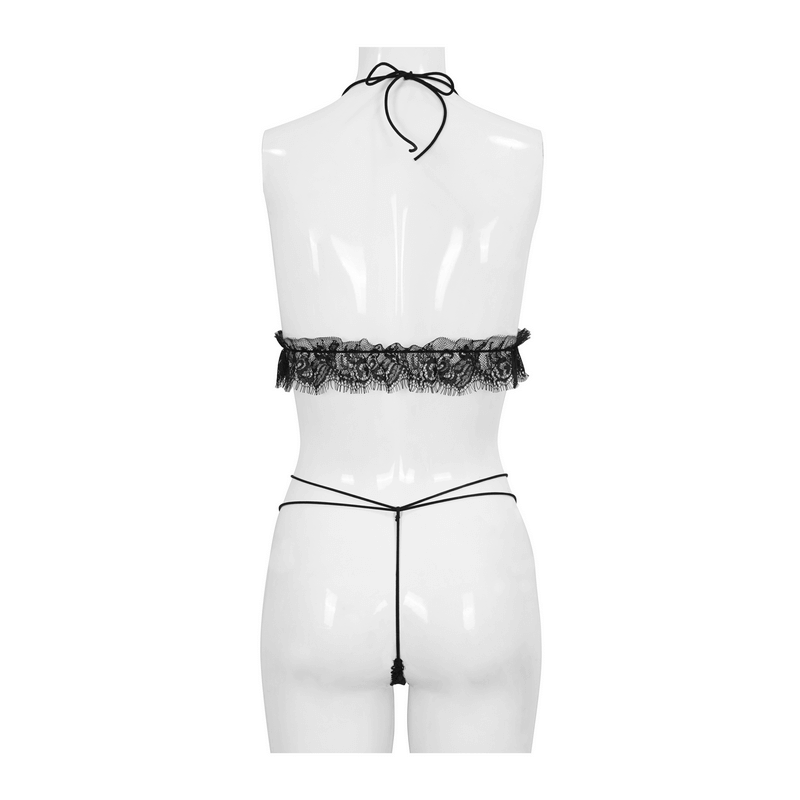 Gothic Lace Two-Piece Erotic Lingerie Set / Women's Sexy Comfortable Lingerie - HARD'N'HEAVY