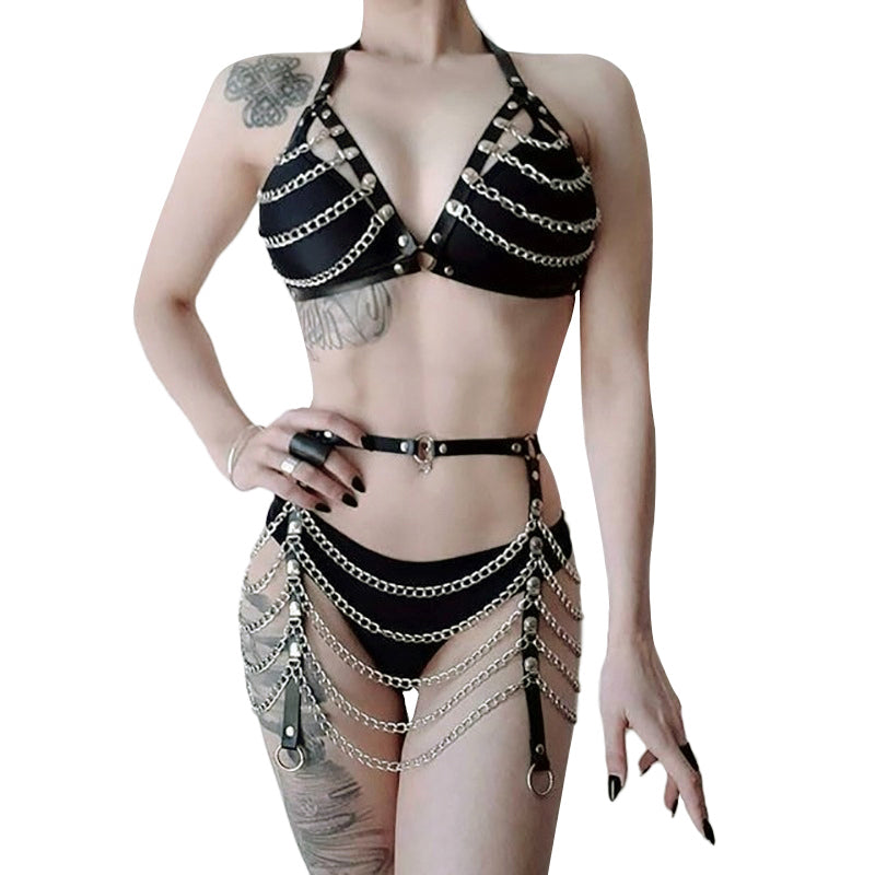 Harness bra feminino body chains punk  Compre Produtos Personalizados no  Elo7