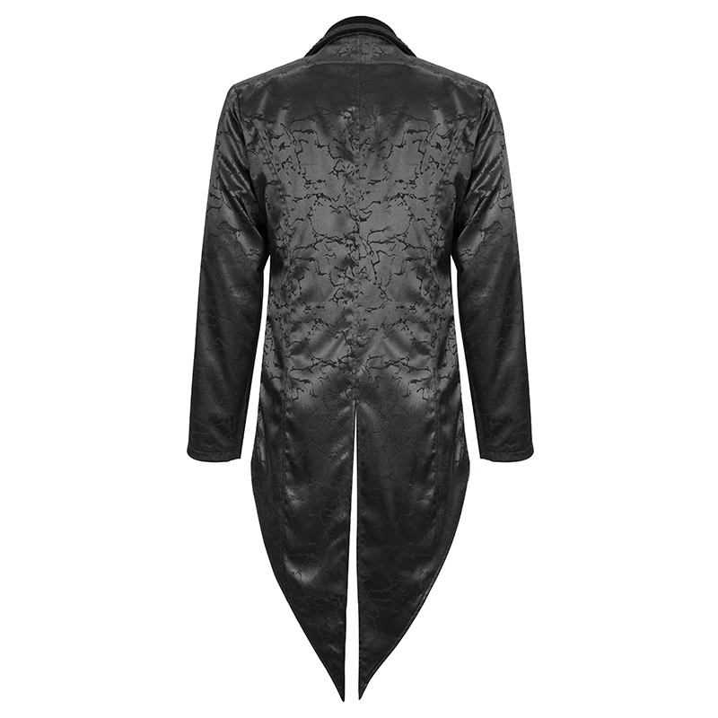 Gothic Male Slim Two-Piece Coat / Vintage Bright Patterned Tailcoat Decorated With Buttons And Lace - HARD'N'HEAVY