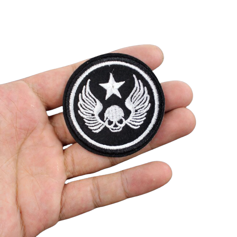 Gothic Patches For Clothing Of Skull With Wings And Star / Stylish Rock Style Accessory - HARD'N'HEAVY
