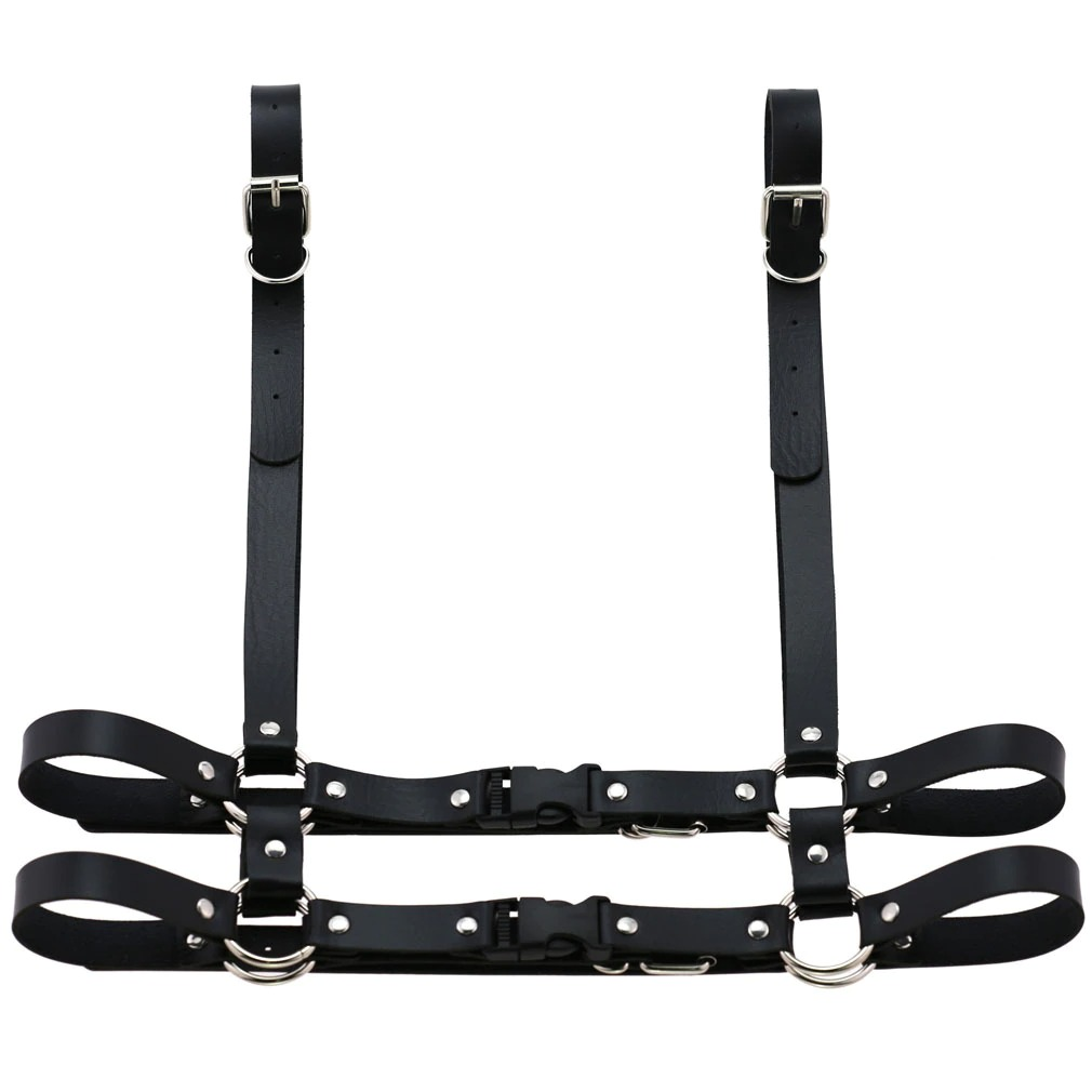 Gothic Punk Leather Body Harness for Women / Shoulder To Waist Harajuku Jewelry Chains - HARD'N'HEAVY