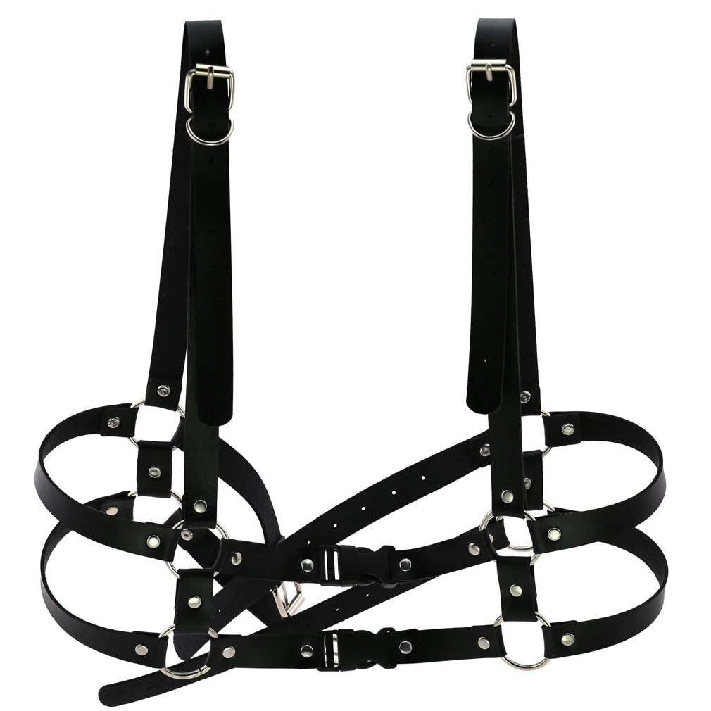 Gothic Punk Leather Body Harness for Women / Shoulder To Waist Harajuku Jewelry Chains - HARD'N'HEAVY