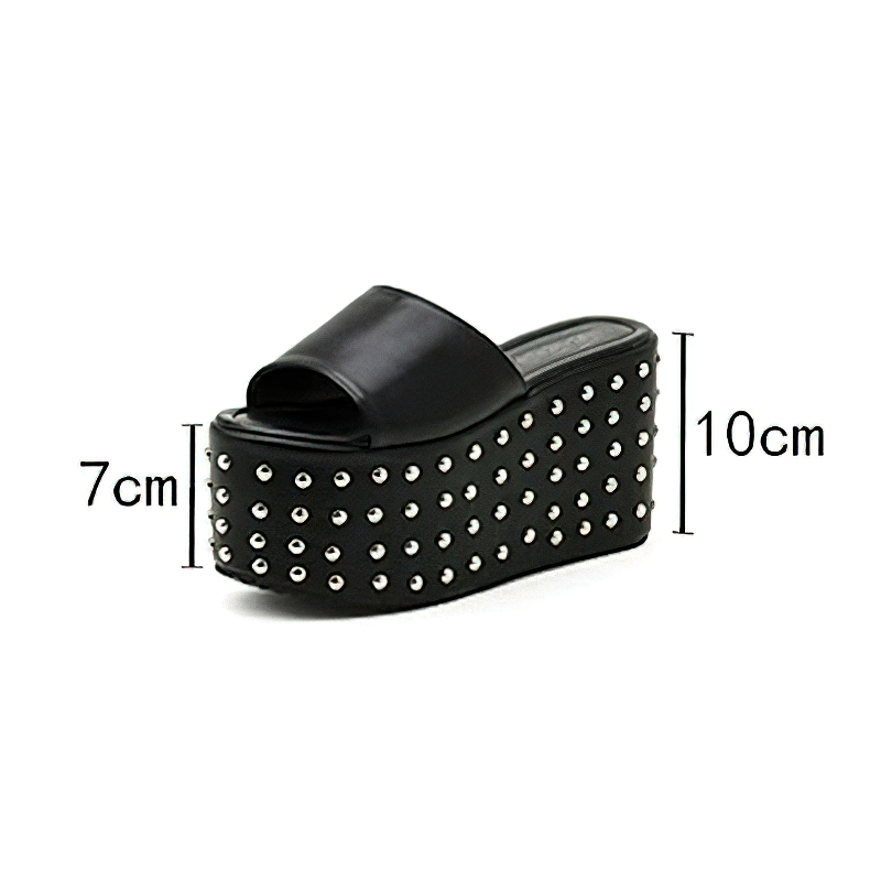 Platform Sandalias Ricky Sarkany Lime Green Flip Flops For