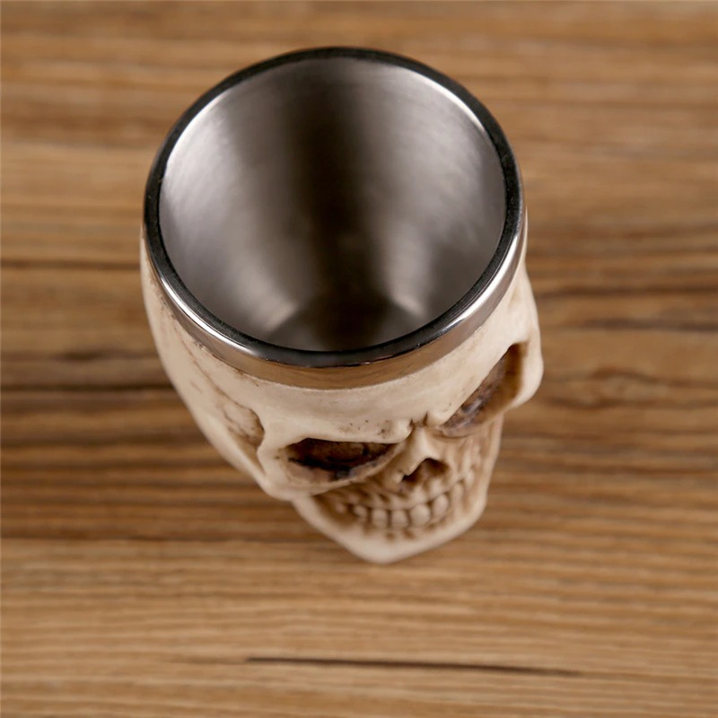 Gothic Shot Glass for Drinkware / Alternative Style Stainless Steel Skull Cup - HARD'N'HEAVY