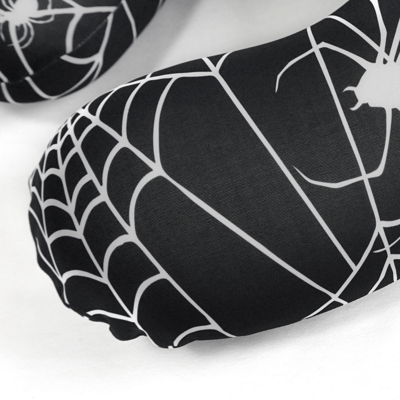 Gothic Spider Web Printed Pillow / Comfortable Zipper U-shaped Travel Pillow - HARD'N'HEAVY