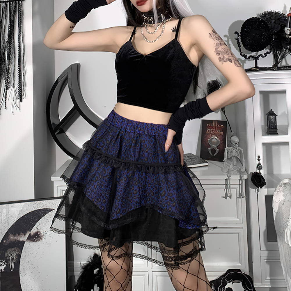 Gothic Style Female Skirt / Sexy Women's Short Skirt / Women's Elegant Skirt For Girl With Lace - HARD'N'HEAVY