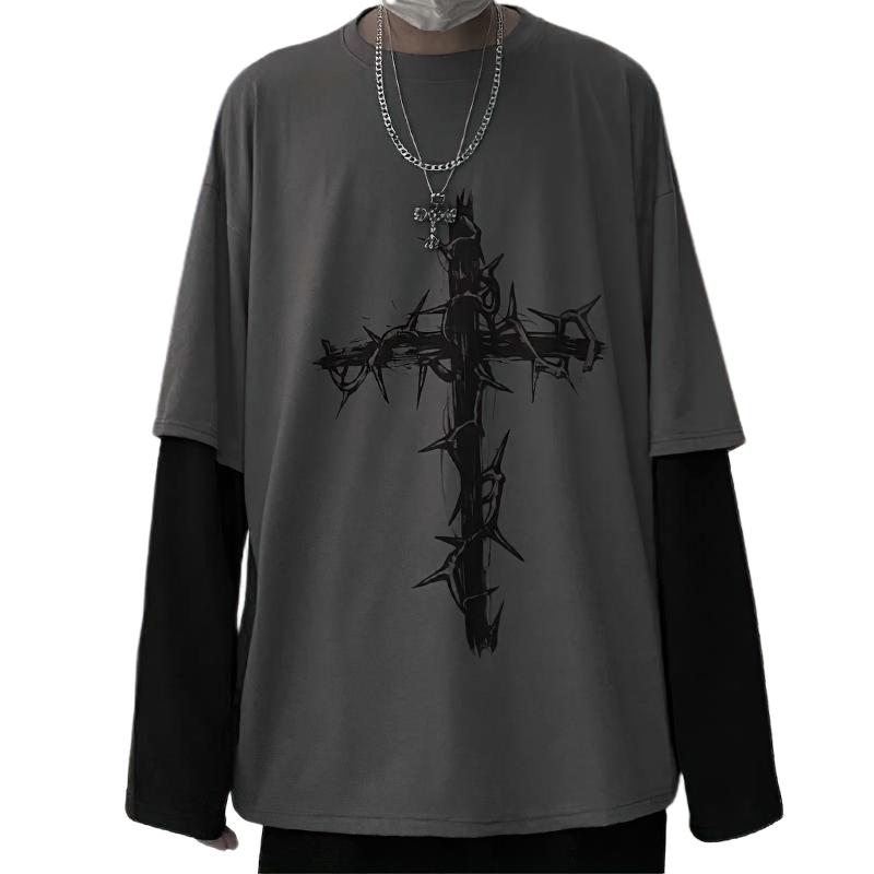 Gothic Style Sweatshirt for Women with Printing / Fashion Clothing of Long Sleeve - HARD'N'HEAVY