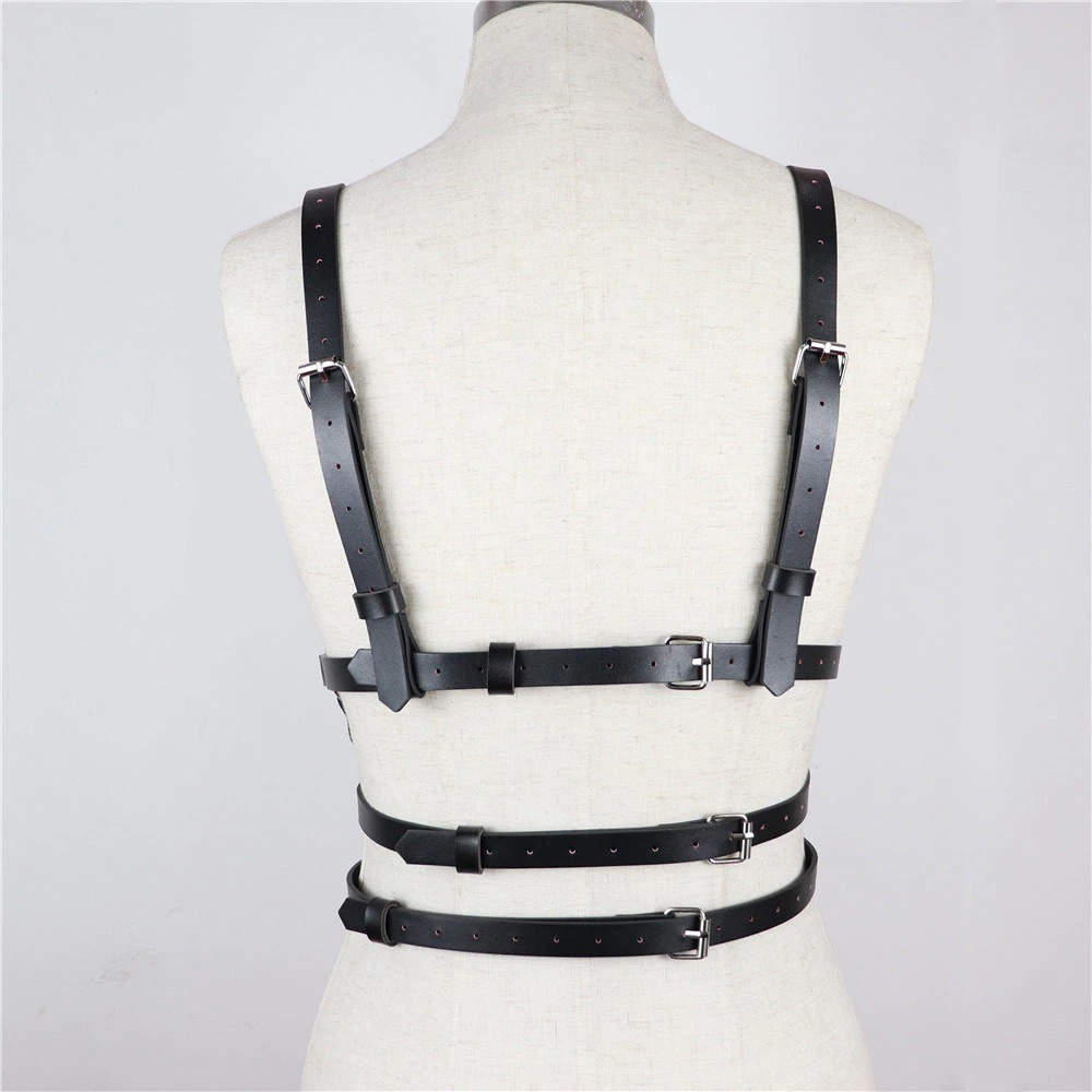 Gothic Style Women's Synthetic Leather Harness / Sexy Full Body Bondage Straps - HARD'N'HEAVY