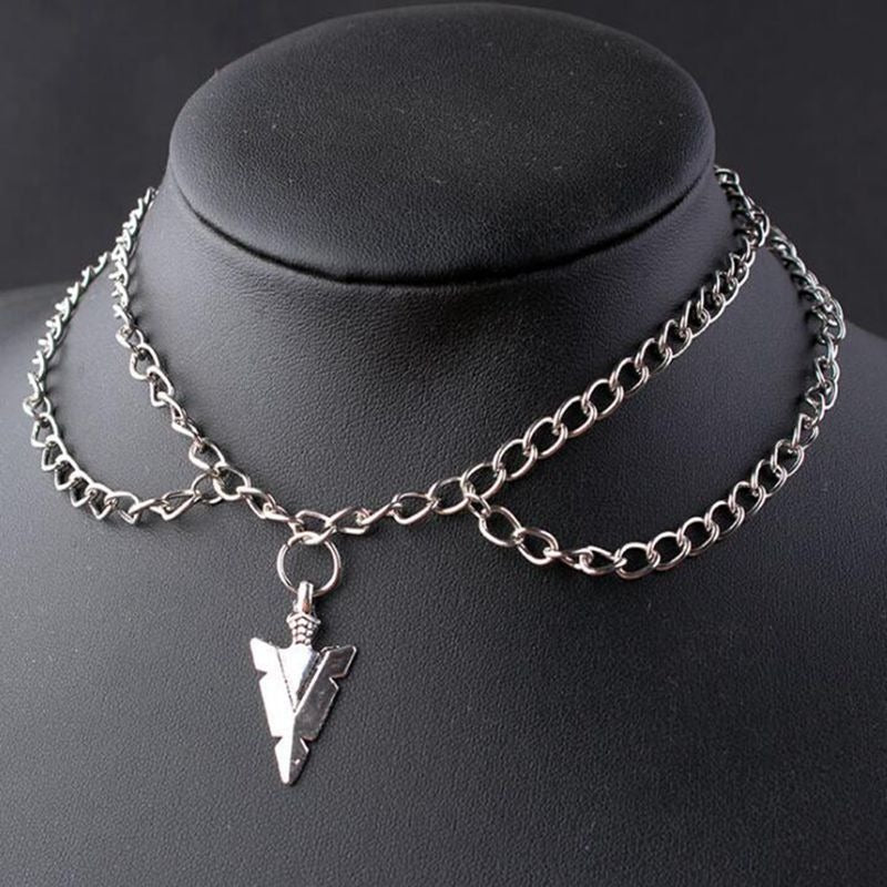 Gothic Witchcraft Pentagram Necklaces & Pendants / Double Chain Necklace For Women - HARD'N'HEAVY