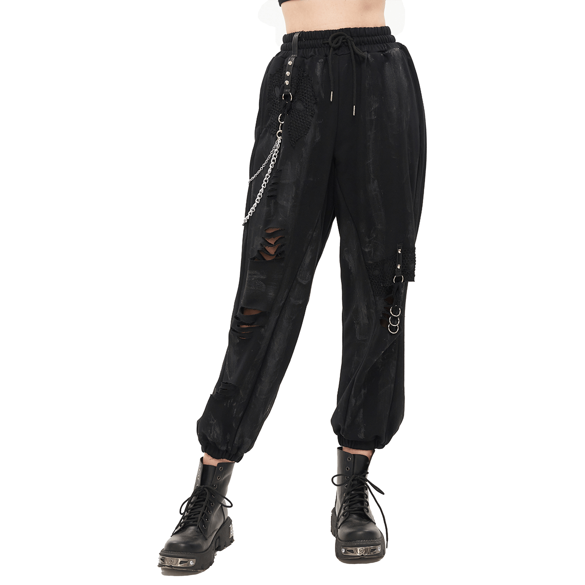 hanging chain cargo pants for women