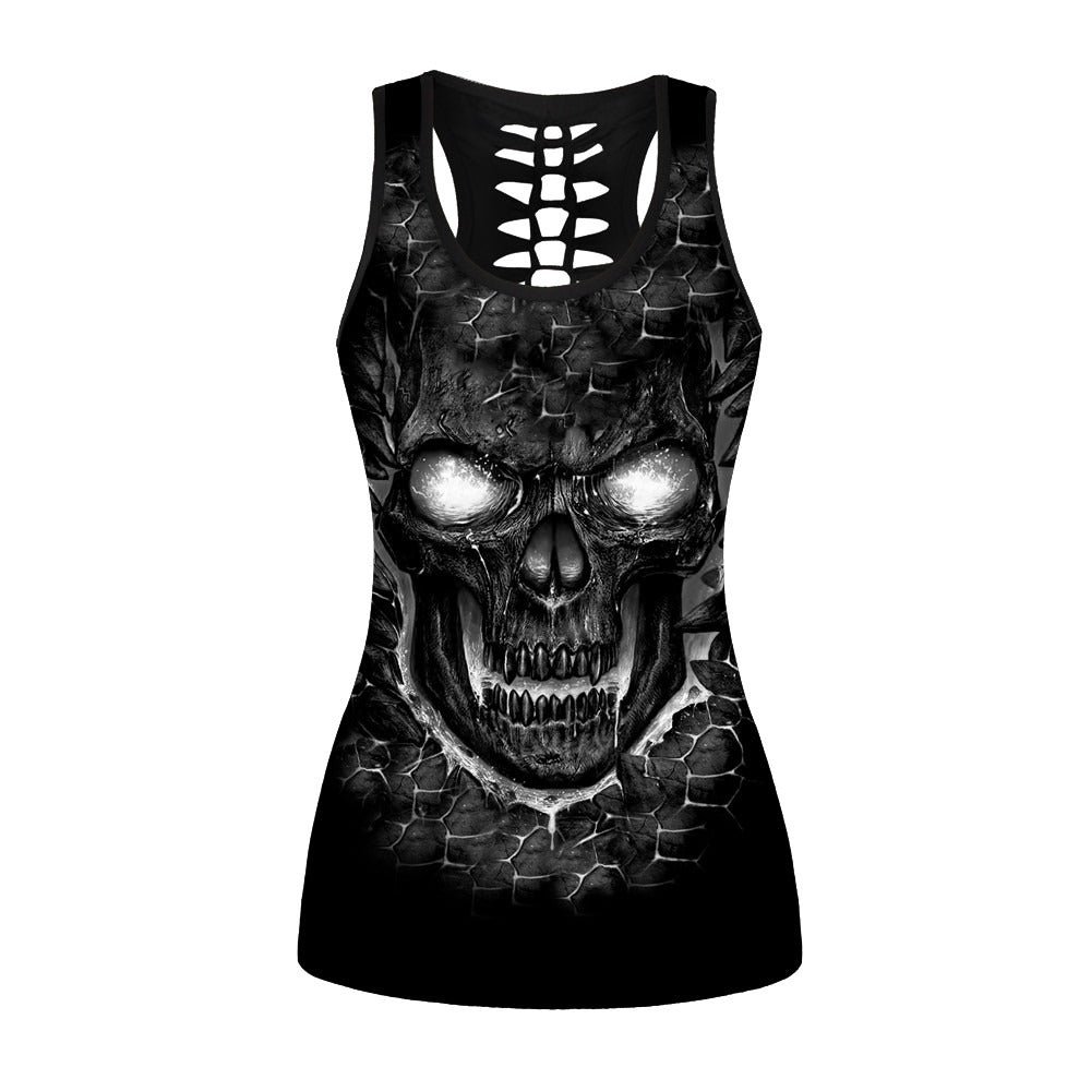 Halloween Tank Tops for Women / Female Black Magic Clothes / 3D Printed Fitness Cami - HARD'N'HEAVY