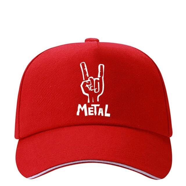 Heavy Metal Baseball Cap With Print / Women Men's Black Unisex Snapback Rock Style Cotton Hats - HARD'N'HEAVY