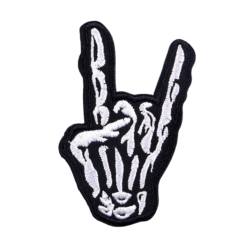 Heavy Metal Symbol Patch For Clothing / Gothic Embroidery Badge / Stylish Rock Accessories - HARD'N'HEAVY