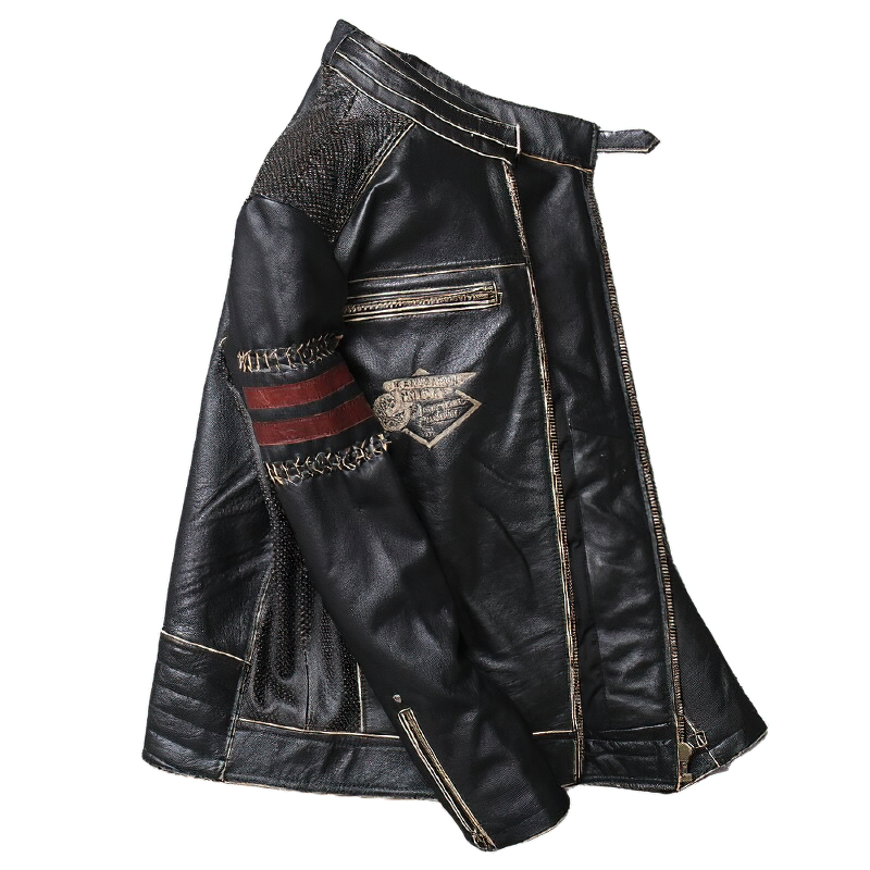 Genuine Leather Jacket For Men / Cool Black Biker Jacket - HARD'N'HEAVY