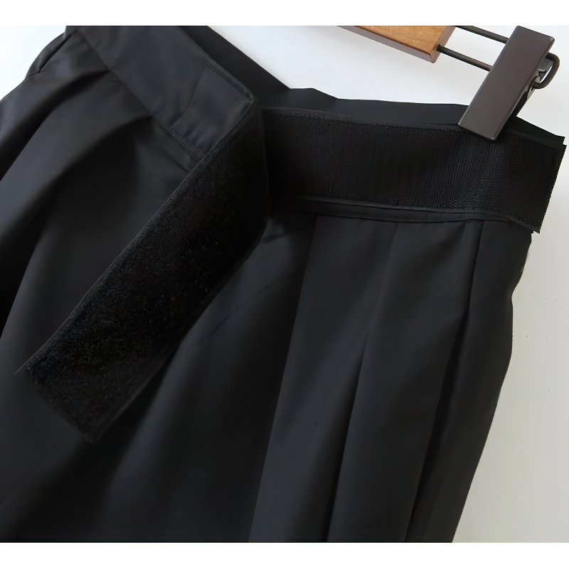 High Waist Black Pleated Women's Pants / Female Loose Fashion Trousers - HARD'N'HEAVY