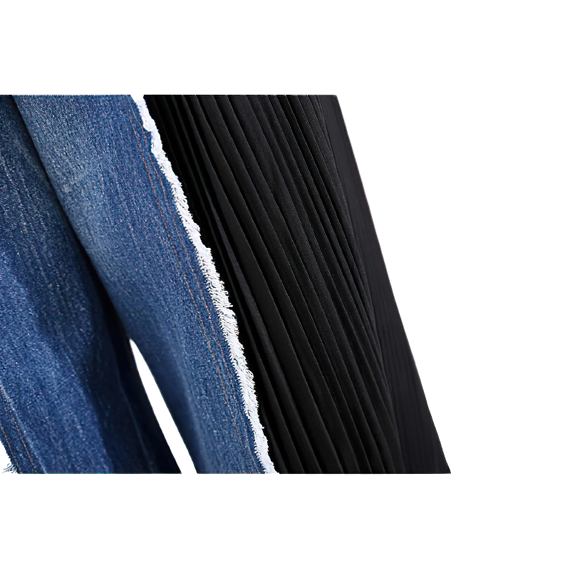 High Waist Blue Denim Women's Trousers / Fashion Female Wide Pants - HARD'N'HEAVY