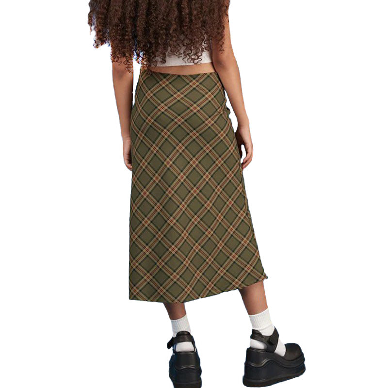 High Waist Pleated Skirt for Women / Vintage Streetwear Cotton Long Skirts / Female Grunge Outfits - HARD'N'HEAVY