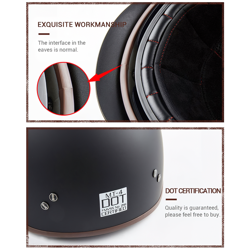 dot certified half helmet motorcycle Highway Death Vintage Half Face Biker Helmet / DOT Certification Head Protection Helmet in Rock Style