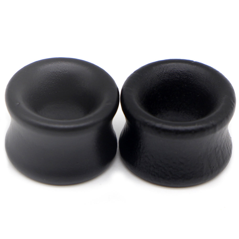 Hollow Black Plugs and Tunnels / Earrings Stretcher / Wood Expander Body Piercing - HARD'N'HEAVY