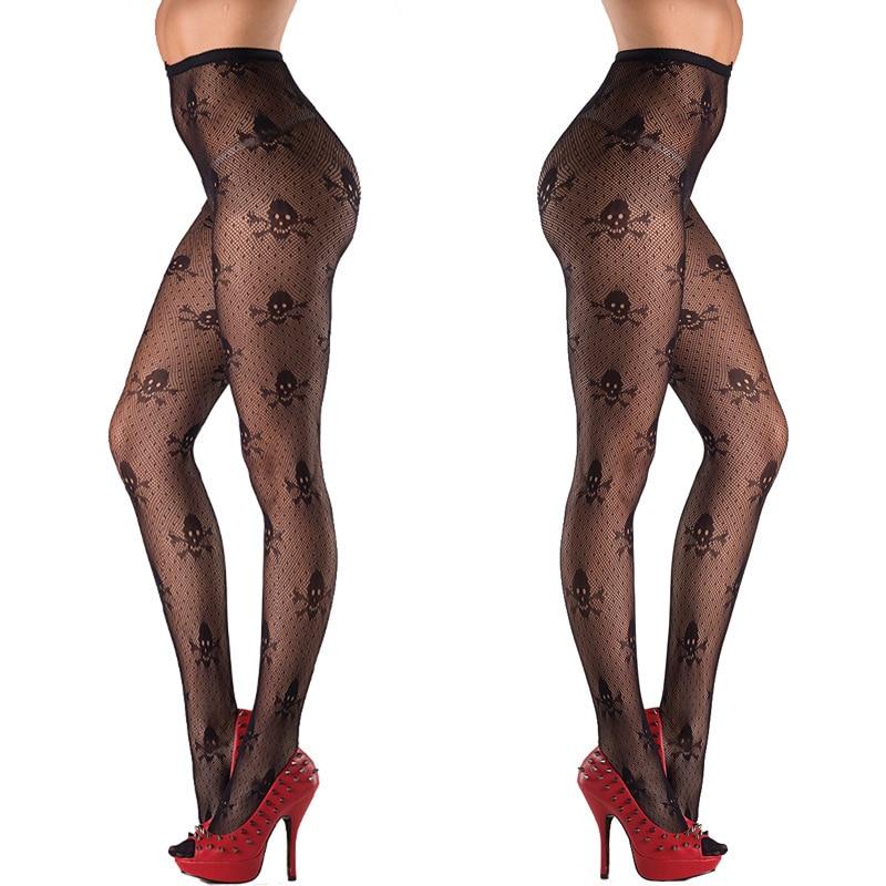 Hot Sexy Stockings with Skull / Womens Gothic Clothing - HARD'N'HEAVY