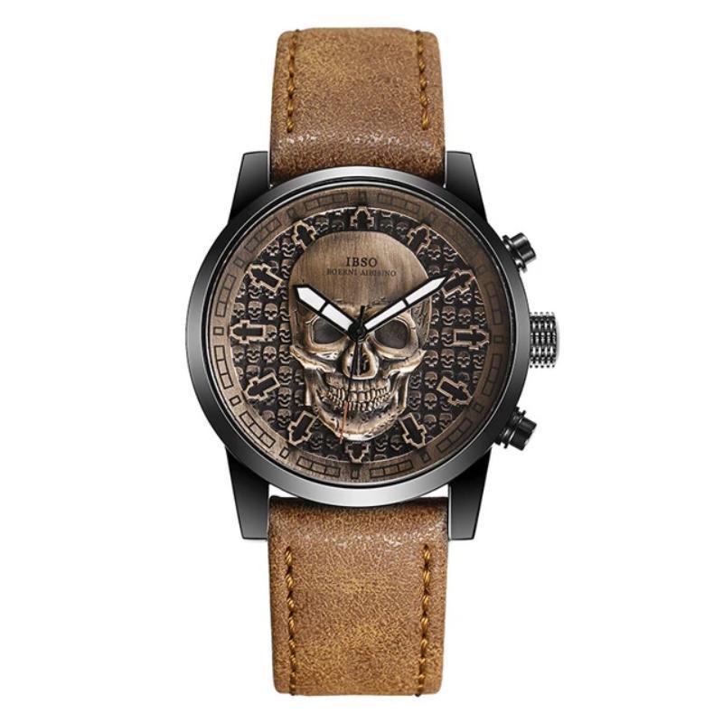 Vintage Bronze Creative Skull Sport Quartz Watch with Skull - HARD'N'HEAVY