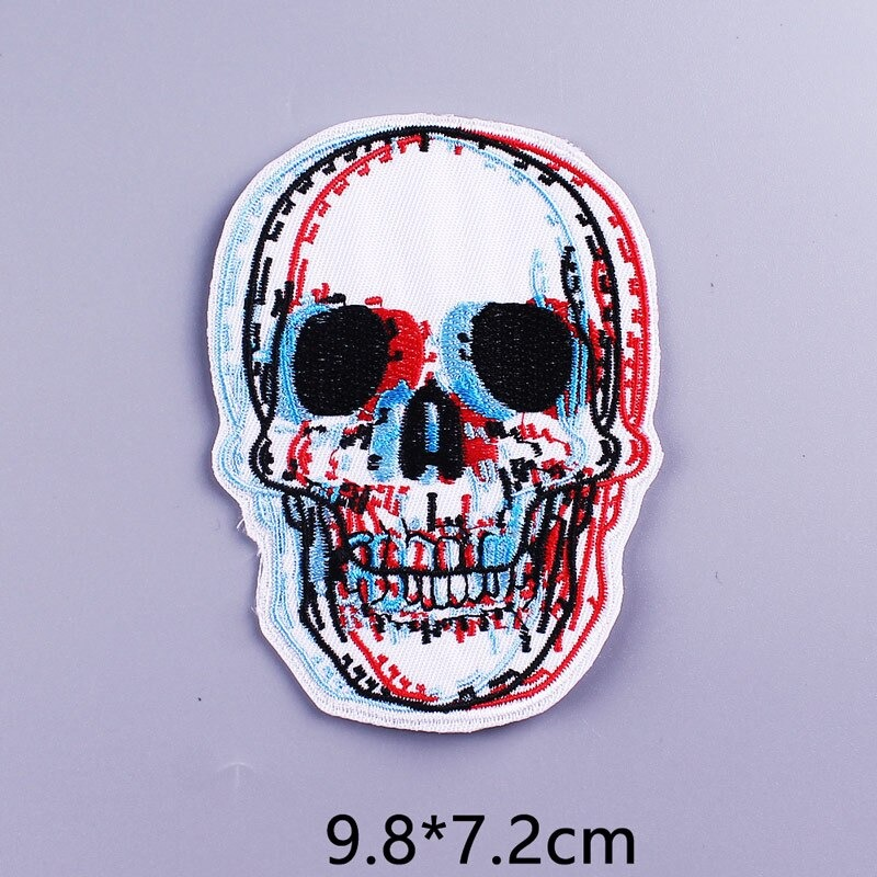 Illusion Skull Print Fusible Patch On Clothes / Unisex Rave Outfits Accessory For Jackets and Bags - HARD'N'HEAVY