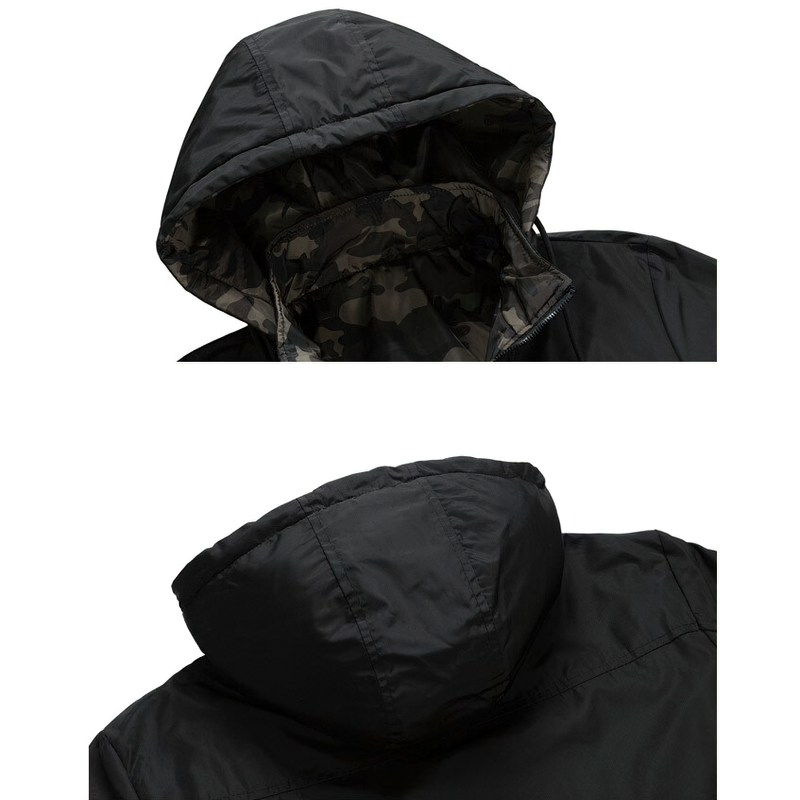 Fashion Double Face Camouflage Jacket for Men / Casual Hooded Windbreaker for You - HARD'N'HEAVY
