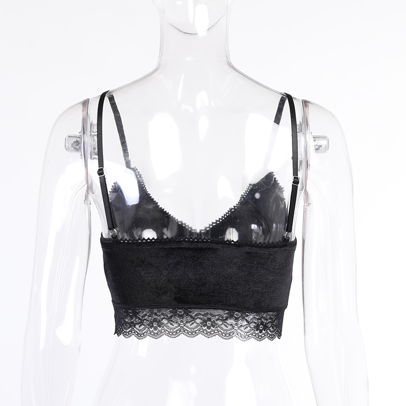 Ladies Gothic Black Backless Crop Top / Sexy Vintage Lace Tank Top / Slim Summer Casual Top - HARD'N'HEAVY