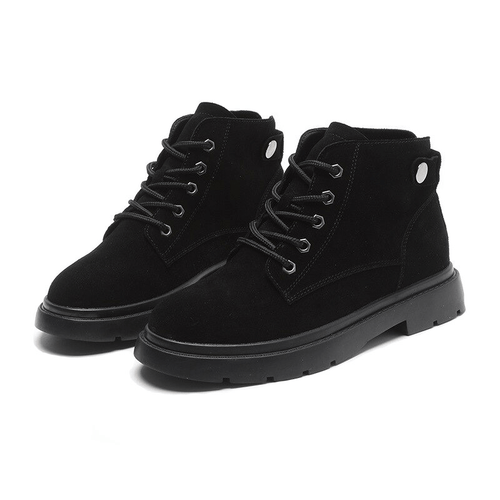 Ladies Lace Up Fur Suede Ankle Shoes / Stylish Platform Short Boots / Alternative Footwear