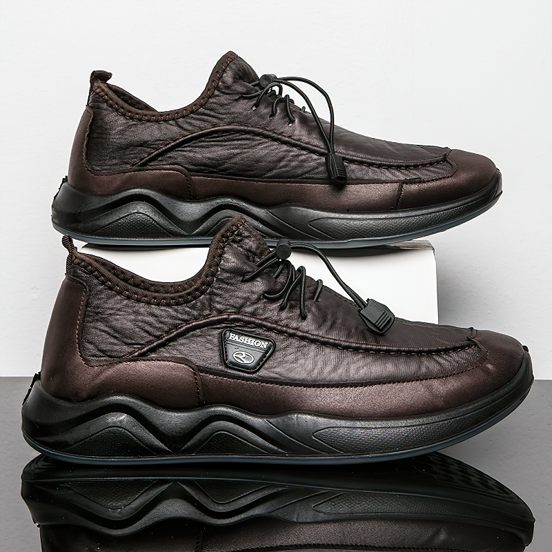 Leather Alternative Sneakers For Men / Waterproof Men's Black Footwear - HARD'N'HEAVY