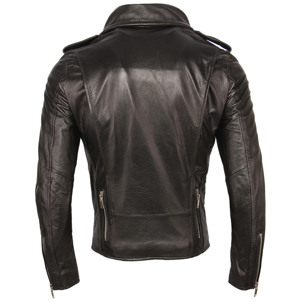 Leather Biker Jacket / Men's Genuine Leather Vintage Clothing / Rave Outfits - HARD'N'HEAVY
