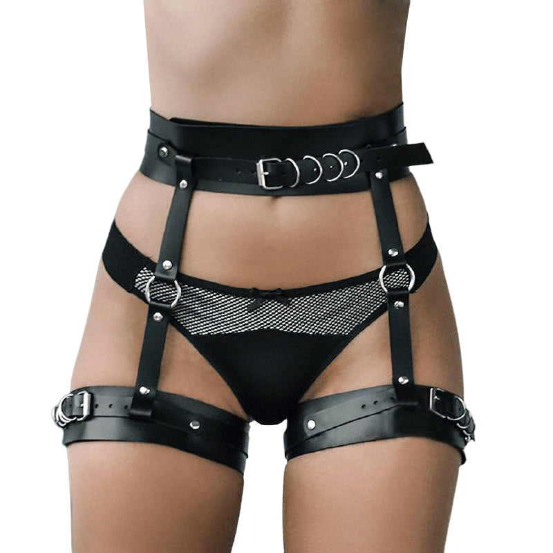 Leather Leg Garter Body Strap Harness Belt / Garters Belts For Women's Lingerie Sexy Suspender - HARD'N'HEAVY