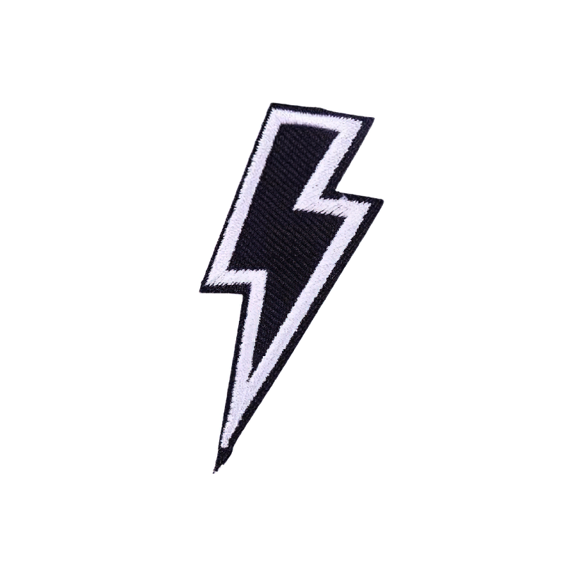 Lightning Print Iron-On Patch For Jackets And Bags