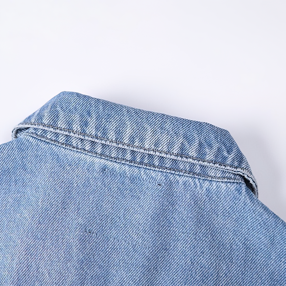 Long Sleeve Women's Denim Jacket / Alternative Female Embroidery Jackets - HARD'N'HEAVY
