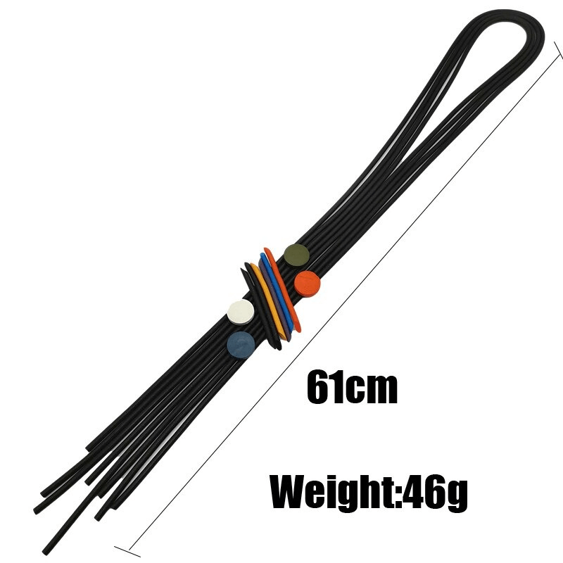 Handmade luxury rubber pendant necklace with colorful tassels, 61cm long, lightweight at 46g, perfect for gothic style.