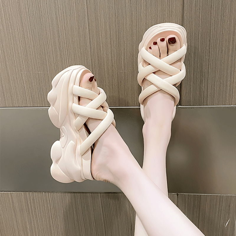 Luxury High Platform Slippers for Women / Fashion Ladies Wedge Shoes