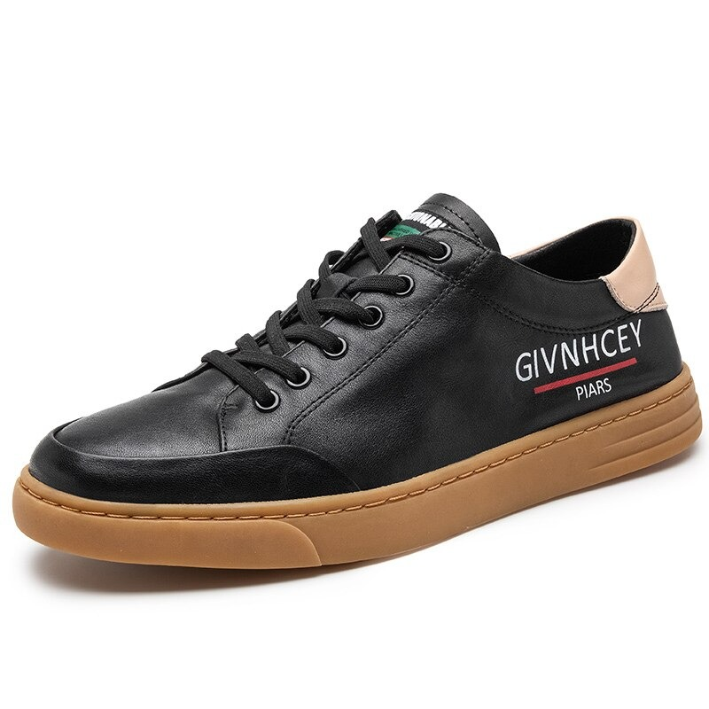 Luxury Male Lace-up Genuine Leather Sneakers / Fashion Casual Footwear for Men - HARD'N'HEAVY