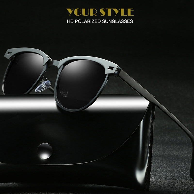Luxury Metal Polarized Sunglasses for Men and Women / Small Round Driving Sunglasses Fashion - HARD'N'HEAVY