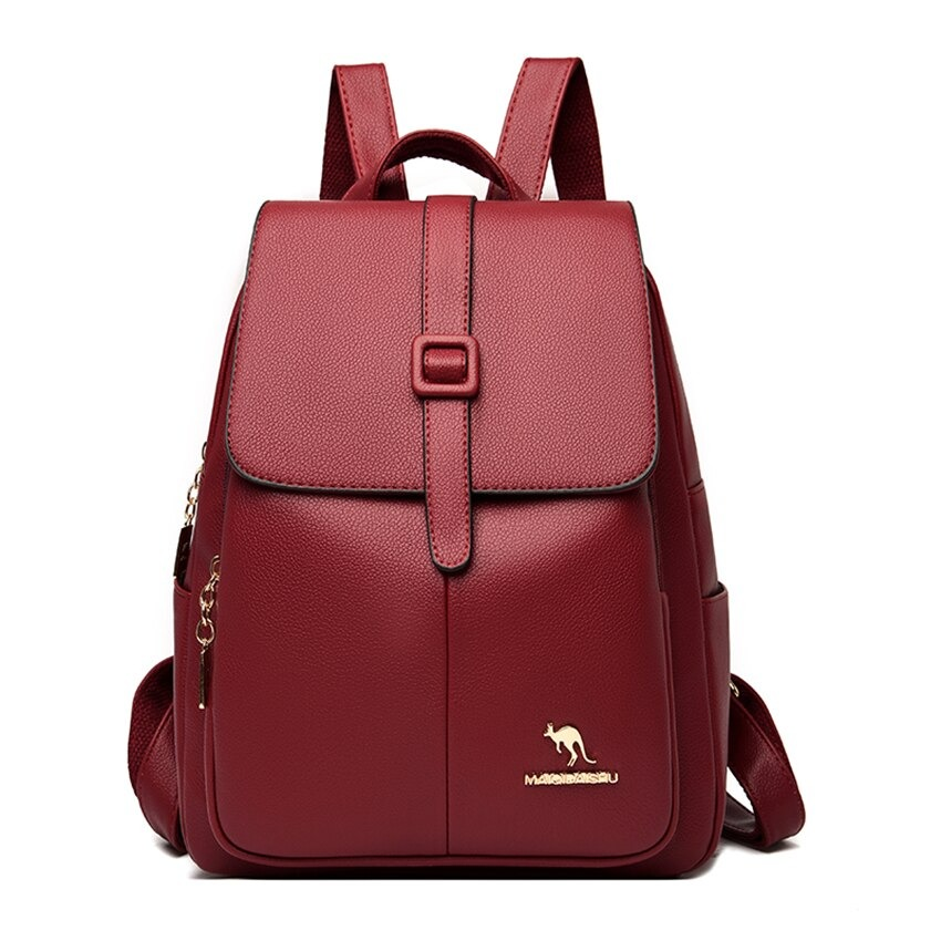 Luxury PU Leather Backpack with Large Capacity / Travel Bag in Rock Style for Women - HARD'N'HEAVY
