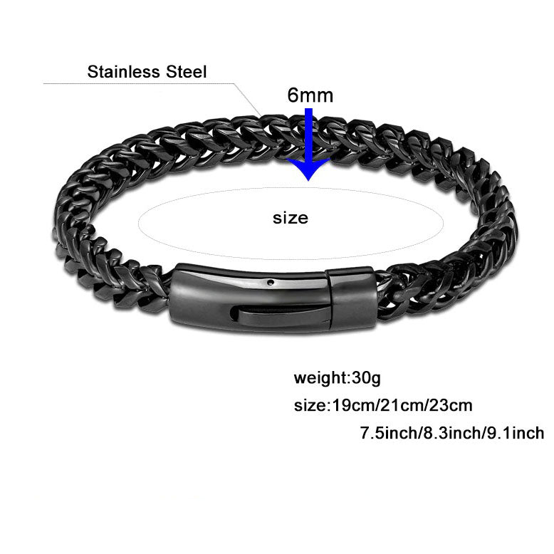 Luxury Stainless Steel Bracelet For Men / Fashion Accessories in Punk Rock Style - HARD'N'HEAVY