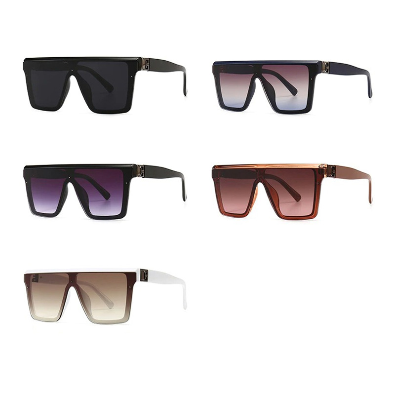 Elegant collection of oversized square vintage unisex sunglasses with resin frames in various colors.