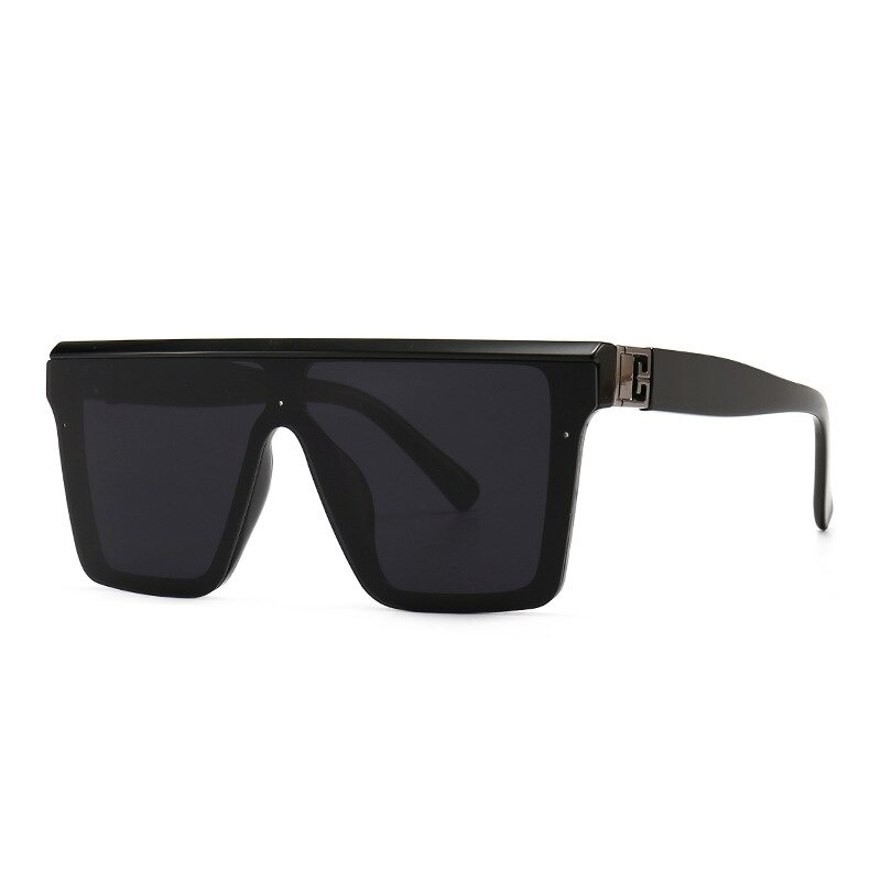 Oversized square vintage sunglasses with a resin frame, offering a stylish and bold look for any outfit.