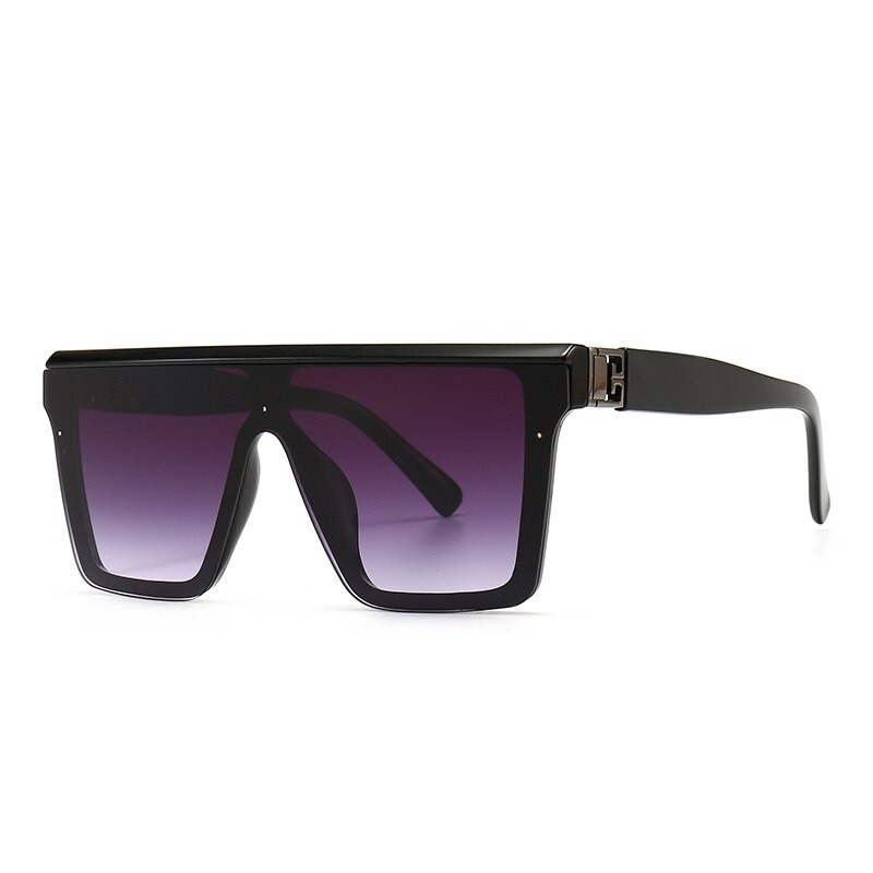 Oversized square vintage sunglasses with a resin frame, featuring gradient purple lenses for a cool accessory upgrade.