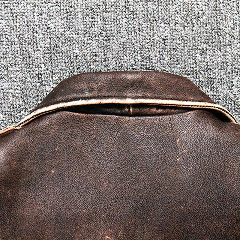 CLEARANCE / Luxury Vintage American Biker Genuine Leather Jacket / Cowhide Brown Motorcycle Jacket - HARD'N'HEAVY