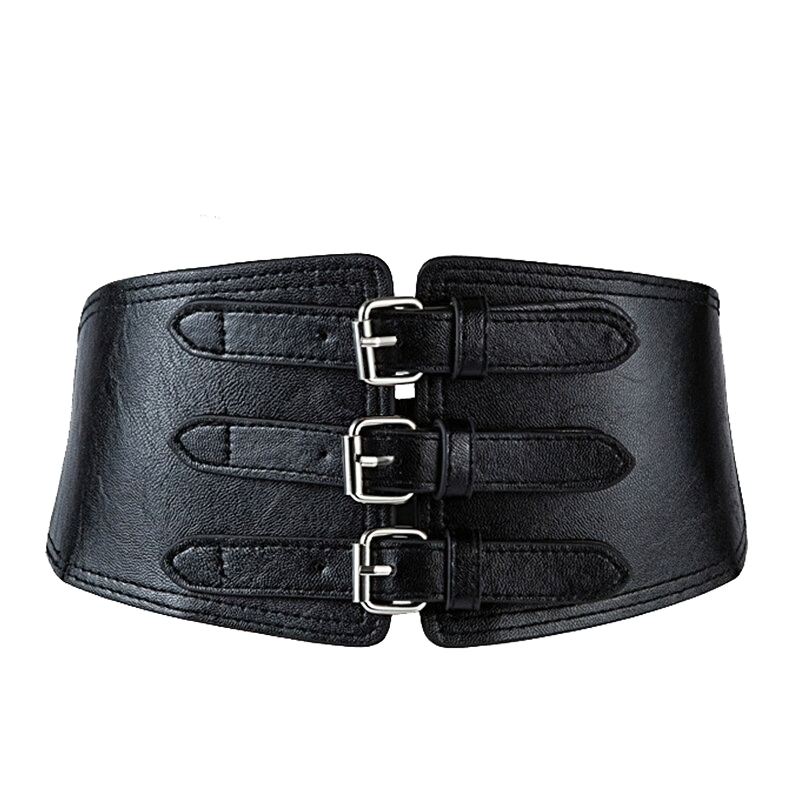 Luxury Wide Belt Of Faux Leather For Women / Female Casual Alternative Corset Belt - HARD'N'HEAVY
