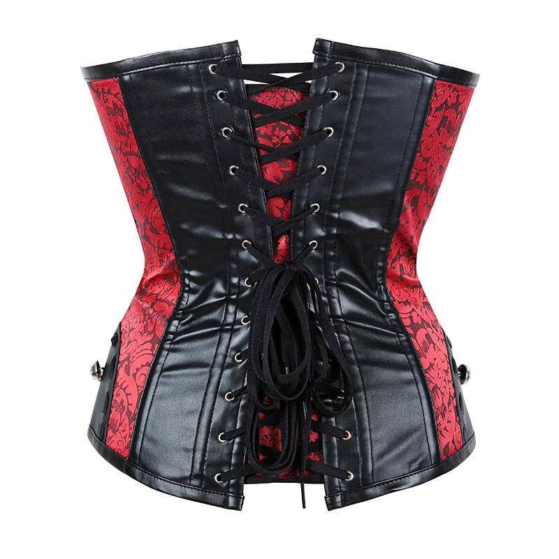 Luxury Women Gothic Corset / Sexy Bustiers Of Faux Leather / Ladies Clothing With Zipper - HARD'N'HEAVY