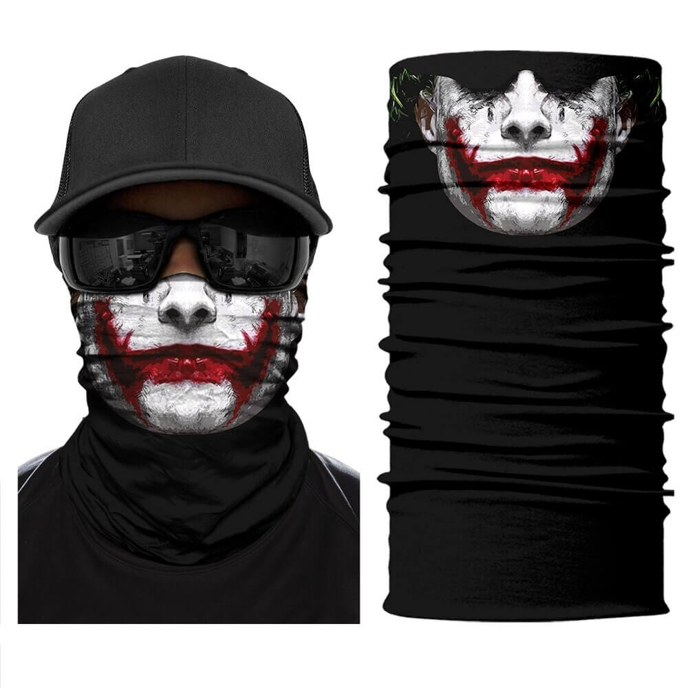 Magic Scarf-Balaclava with Joker face design, perfect for cosplay and alternative accessories.