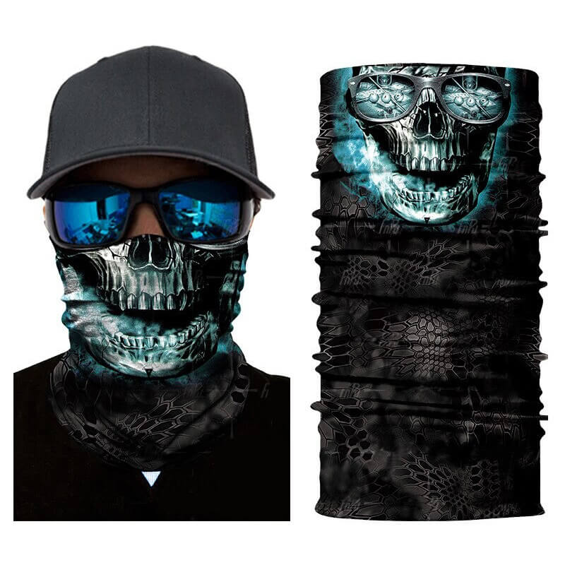 Magic Scarf-Balaclava for Neck / Ghost Skull Face Cover / Biker Bandanas Headwear #2 - HARD'N'HEAVY