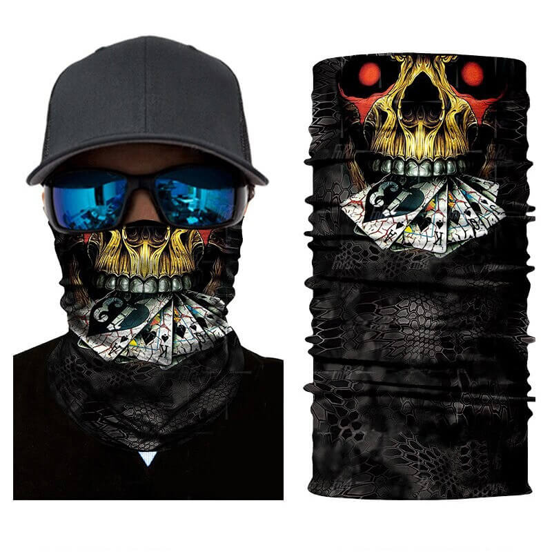 Magic Scarf-Balaclava for Neck / Ghost Skull Face Cover / Biker Bandanas Headwear #4 - HARD'N'HEAVY